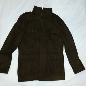 Express wool military coat